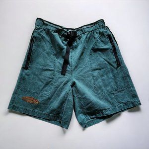 VTG SUGOI XL Drycell Green Denim Lined Shorts